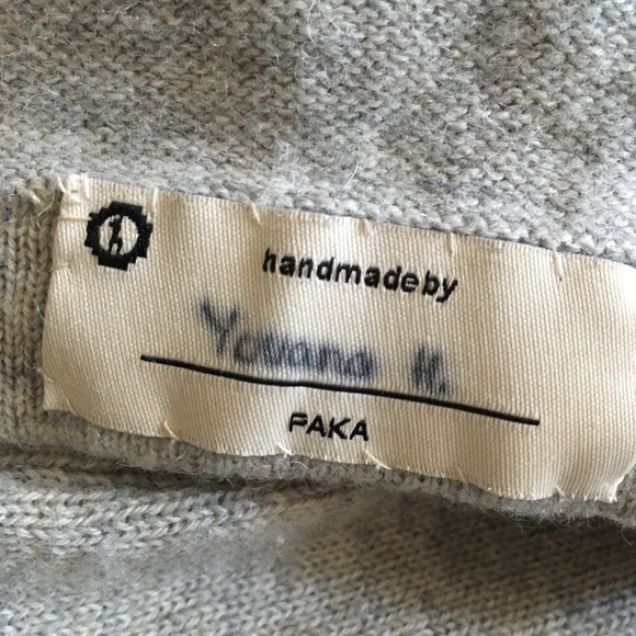 NOT FOR SALE Peruvian Handmade Light Grey Alpaca Hoodie Sweater Size L / XL - Picture 6 of 7